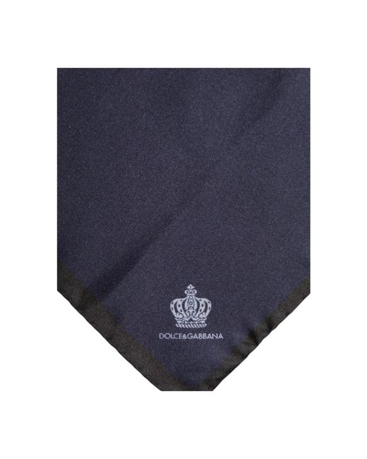 Dolce & Gabbana Blue Silk Scarves for men