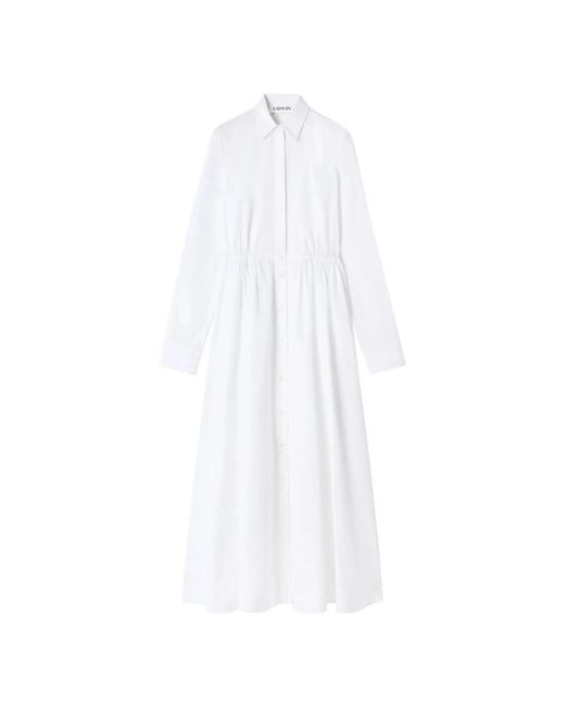 Lanvin White Shirt Dresses
