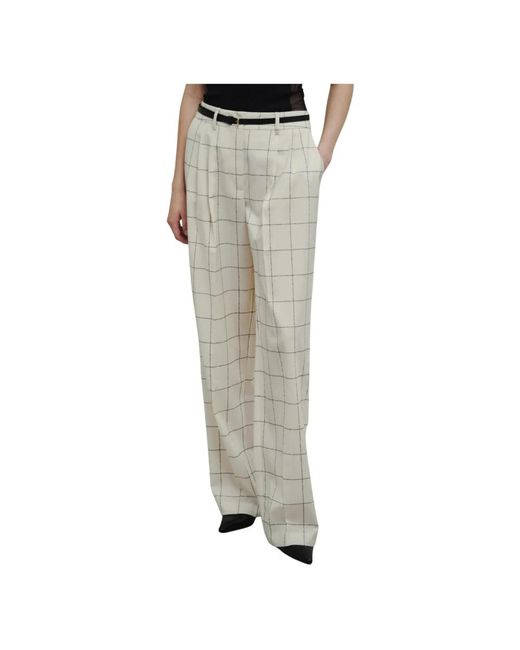 Erika Cavallini Semi Couture Gray Wide Trousers