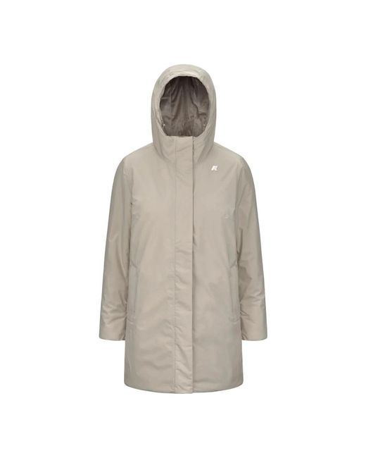 K-Way Jassen ,Polyester Sophie Soft Touch Marmotta in het Gray