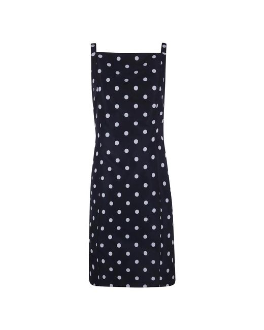 Patou Kleedjes ,Blauw ,Polyester Polka-Dot Mini Dress in het Blue