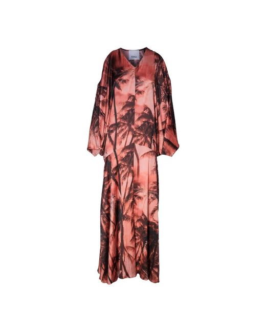 Maxi Dresses Erika Cavallini Semi Couture de color Red