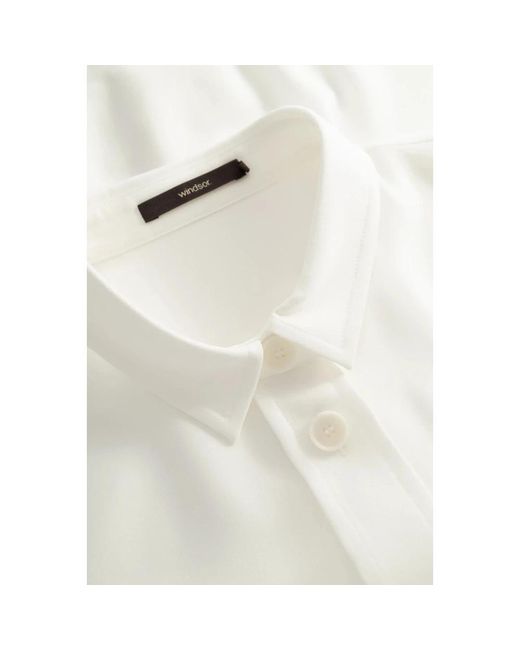 Windsor. Overhemden ,Wit Blouse in het White