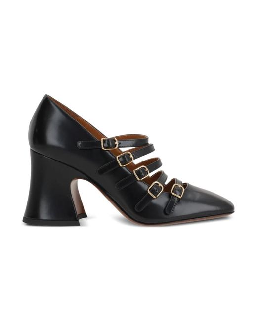 Chloé Black Schwarze Seide & Nylon Absatzschuhe