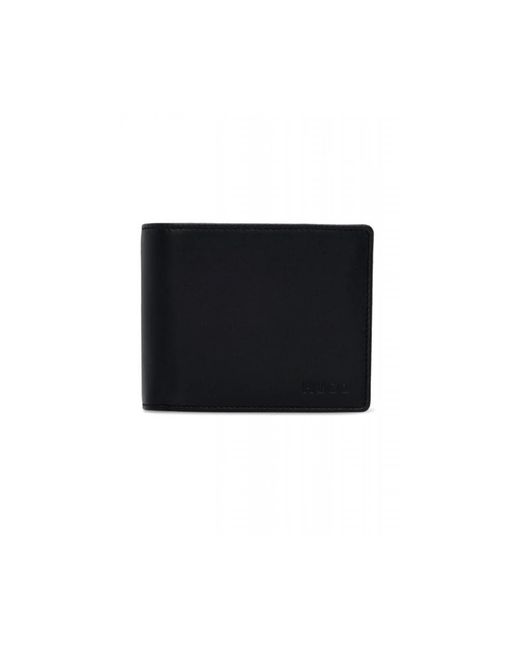 HUGO Accessoires ,Zwart ,Leer Subway Trifold in het Black voor heren