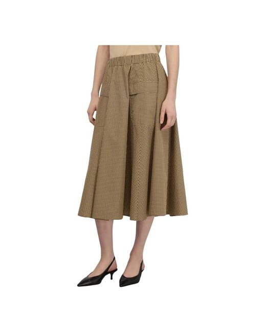 Semicouture Natural Midi Skirts