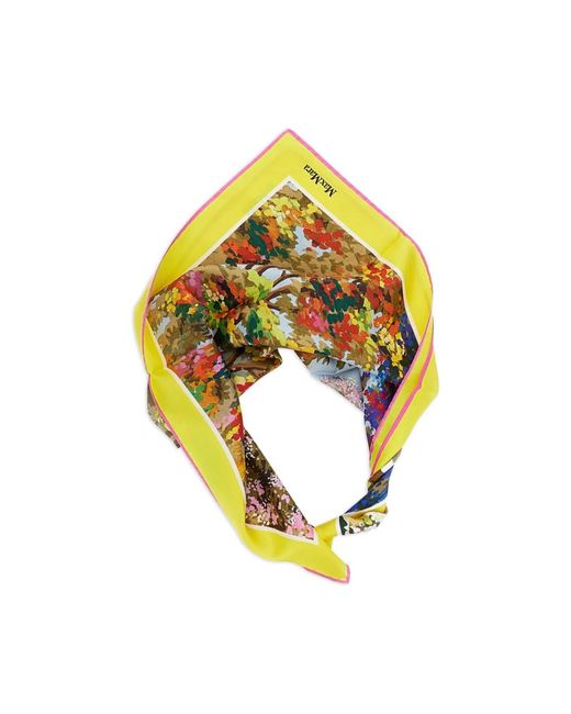 Max Mara Yellow Silk Scarves