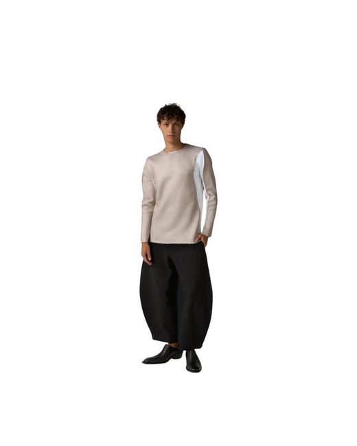 Comme des Garçons White Round-Neck Knitwear for men