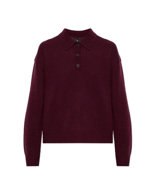Anine Bing Purple V-Neck Knitwear