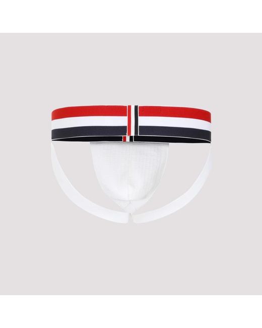 Thom Browne Rwb-stripe jock-strap briefs in White für Herren