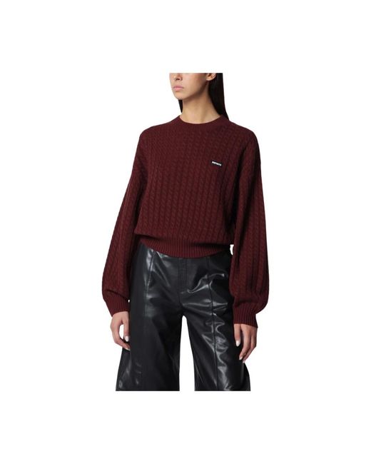 ROTATE BIRGER CHRISTENSEN Red Round-Neck Knitwear