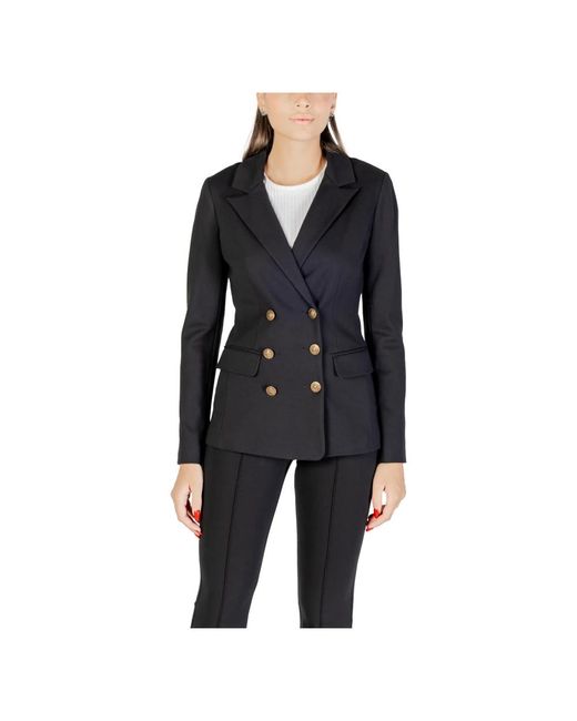 Guess Dubbelborstig Blazer Elegant En Verfijnd in het Black