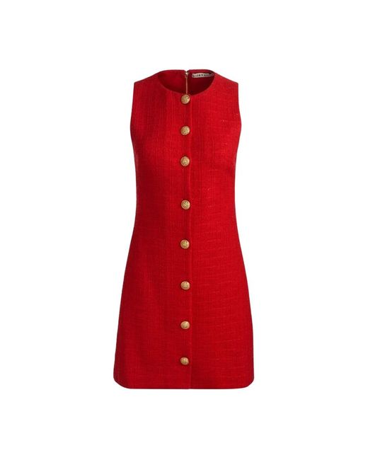 Alice + Olivia Cade Mini Jurk in het Red