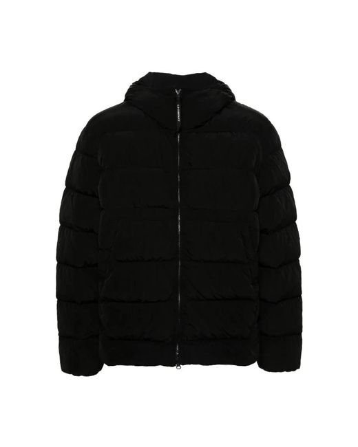 C P Company Black Winter Jackets for men