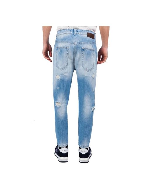 Alessandro Dell'acqua Blue Straight Jeans for men