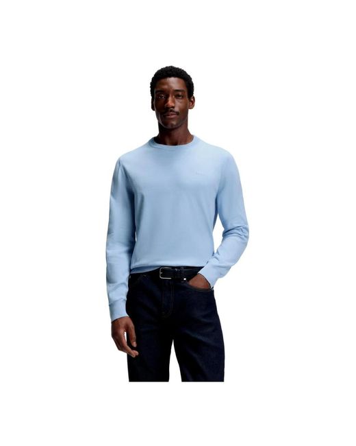 Boss Blue Round-Neck Knitwear for men