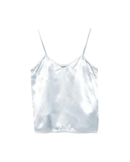 Fabiana Filippi Blue Sleeveless Tops