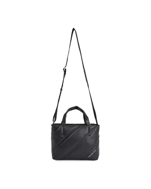 Calvin Klein Black Stilvolle schwarze handtasche mit schultergurt