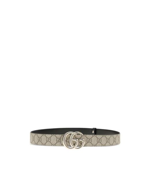Gucci Natural Reversibler Gg Marmont Gürtel