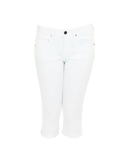 Burberry White Cropped Trousers