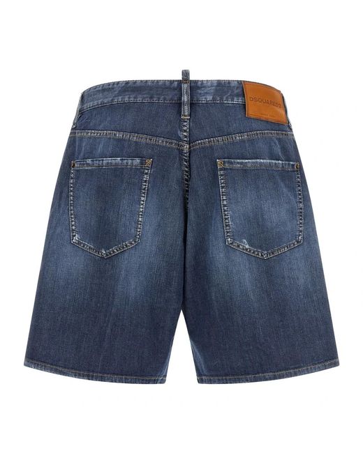 DSquared² Boxer Bermuda Shorts in het Blue voor heren