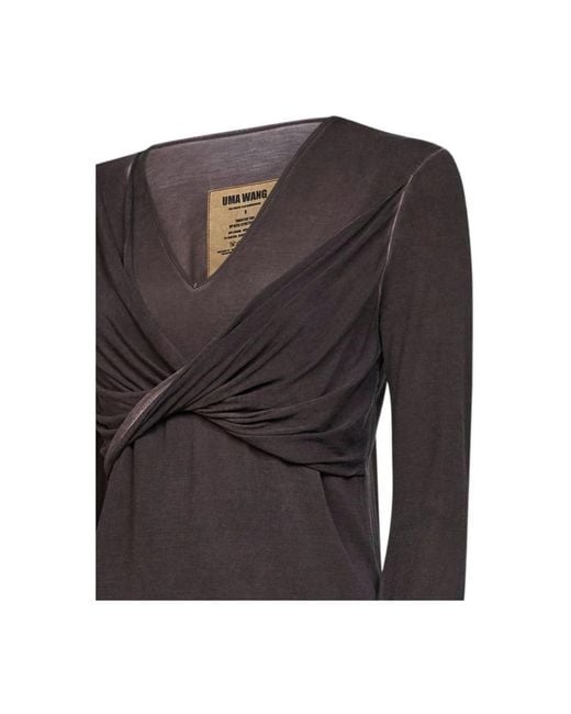 Uma Wang Black Long Sleeve T-Shirts
