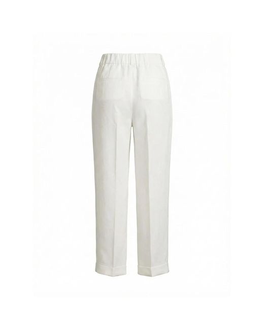 Peserico White Tapered Trousers