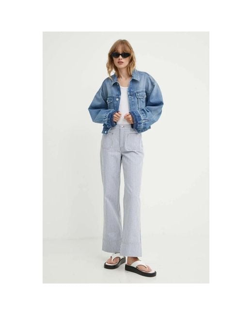 Denim Jackets Won Hundred de color Blue