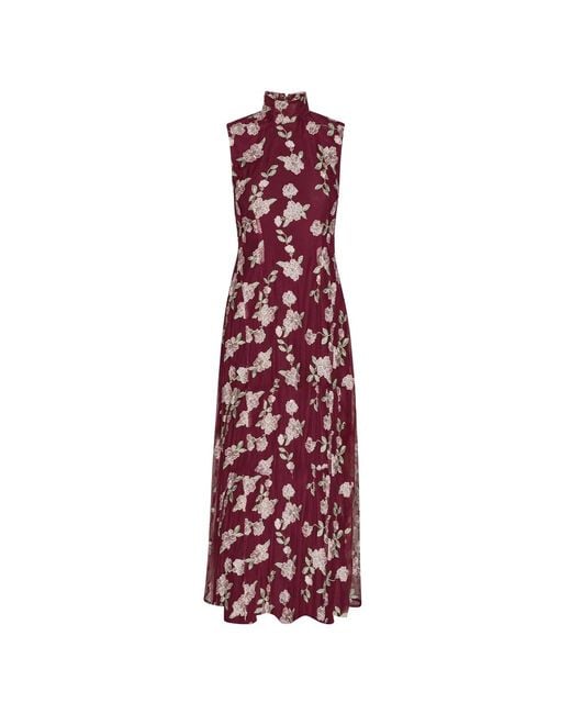 Vestido Largo Floral ROTATE BIRGER CHRISTENSEN de color Red
