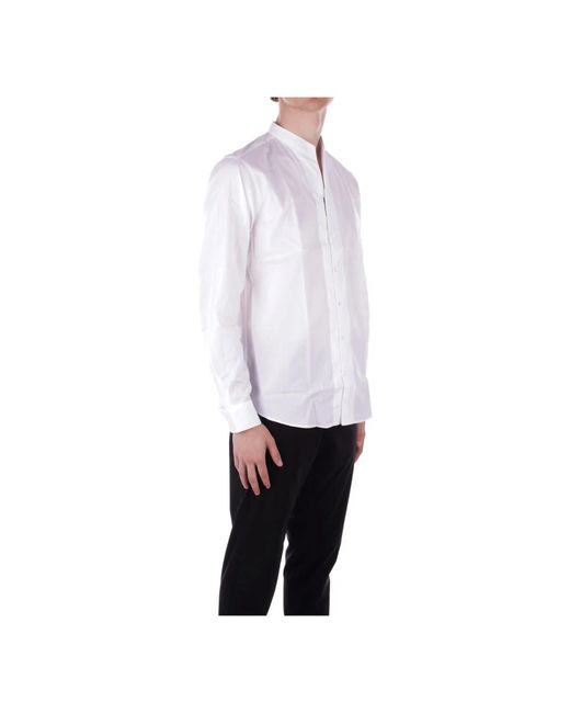 Emporio Armani Weißes button-up hemd in White für Herren