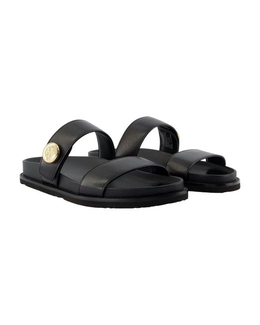 Tory Burch Black Sliders