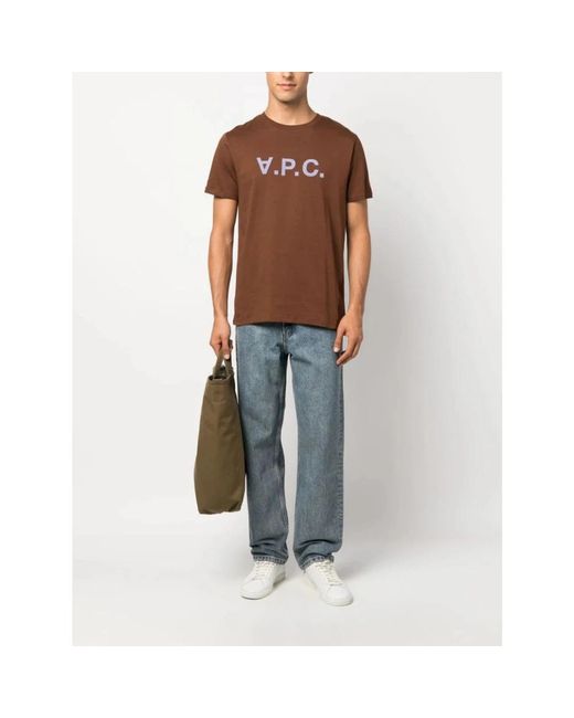 A.P.C. Brown T-Shirts for men
