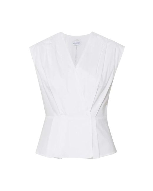 Marella White Sleeveless Tops