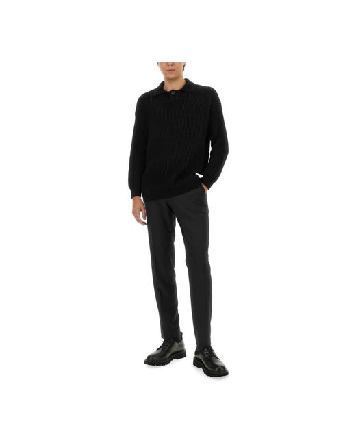 Emporio Armani Black Round-Neck Knitwear for men