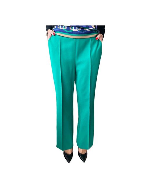 Clips Milano Geplooide Broek in het Green