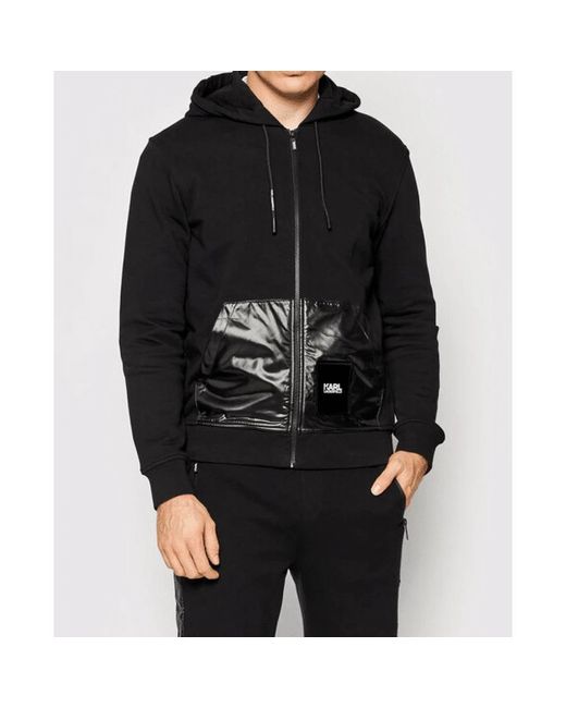 Karl Lagerfeld Black Zip-Throughs for men