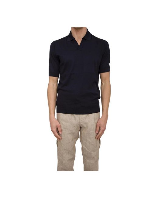 Peserico Blue Polo Shirts for men