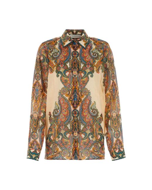 Zimmermann Overhemden ,Veelkleurig ,Gedrukte Ramie Ottie Blouse in het Brown