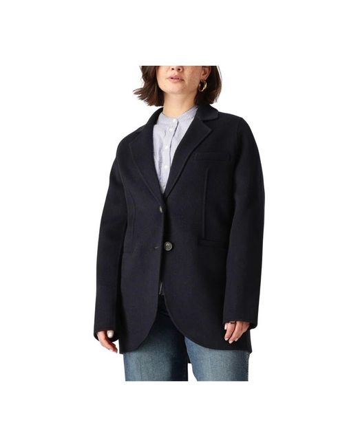 Vanessa Bruno Blue Klassischer Marineblauer Wollblazer