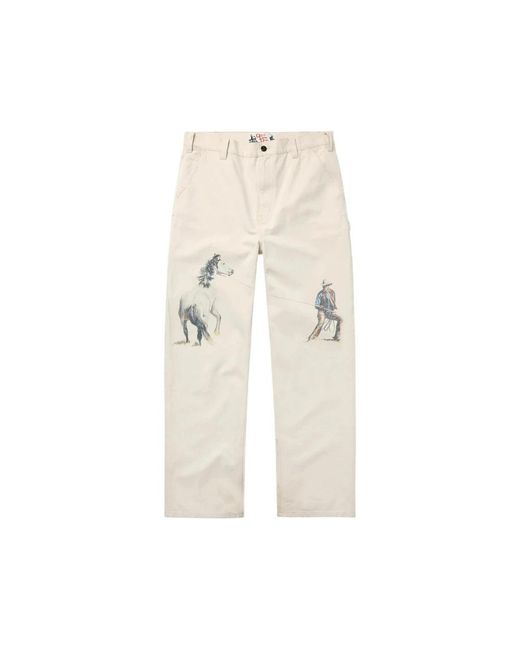 One Of These Days Natural Straight Trousers for men