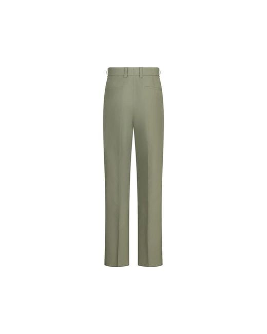 Jil Sander Green Straight Trousers for men