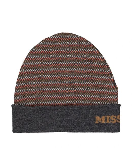 Missoni Geribbelde Wollen Muts in het Brown voor heren