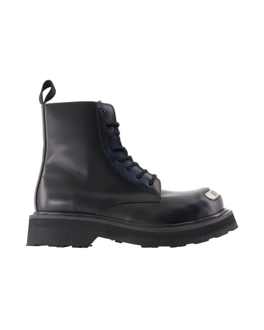 KENZO Black New Smile Lace Up Boots
