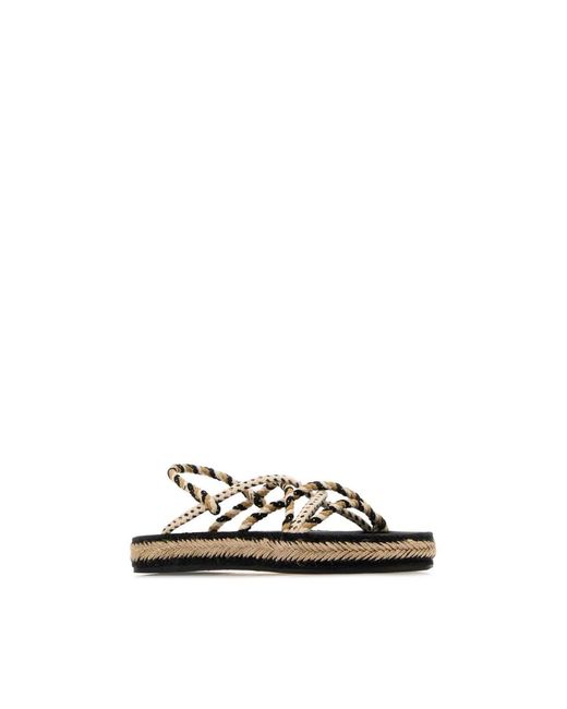 Isabel Marant Natural Flat Sandals