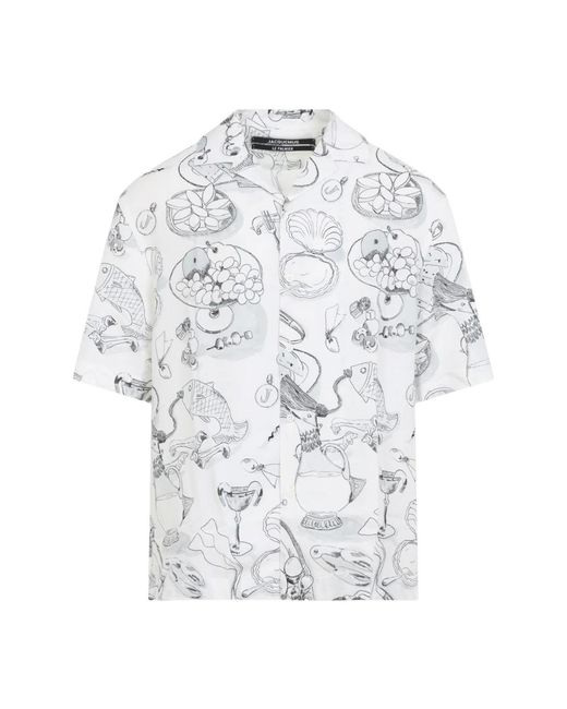 Jacquemus White Short Sleeve Shirts for men