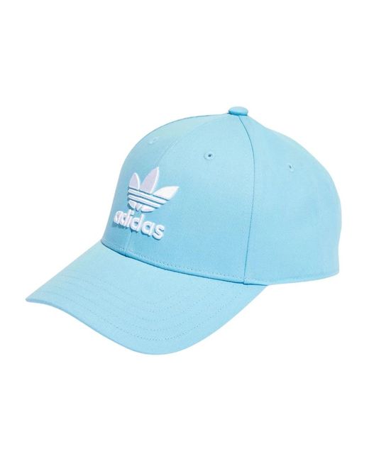 Cappellino baseball trefoil bianco e blu chiaro di Adidas Originals in Blue