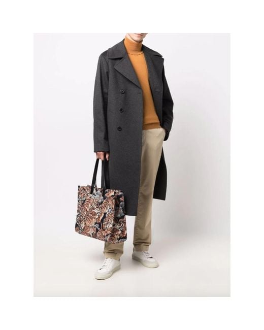 Abrigo doble pecho leche gris Paul Smith de hombre de color Black