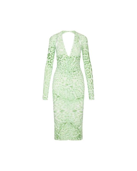 Roberto Cavalli Green Midi Dresses