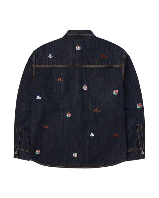 Evisu Blue Denim Shirts for men