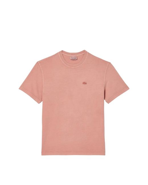 Lacoste Rosa t-shirt mit einzigartigem stil in Pink für Herren